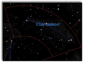  слабое околополюсное созвездие Chamaeleon