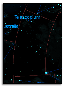 тусклое созвездие южного полушария Telescopium