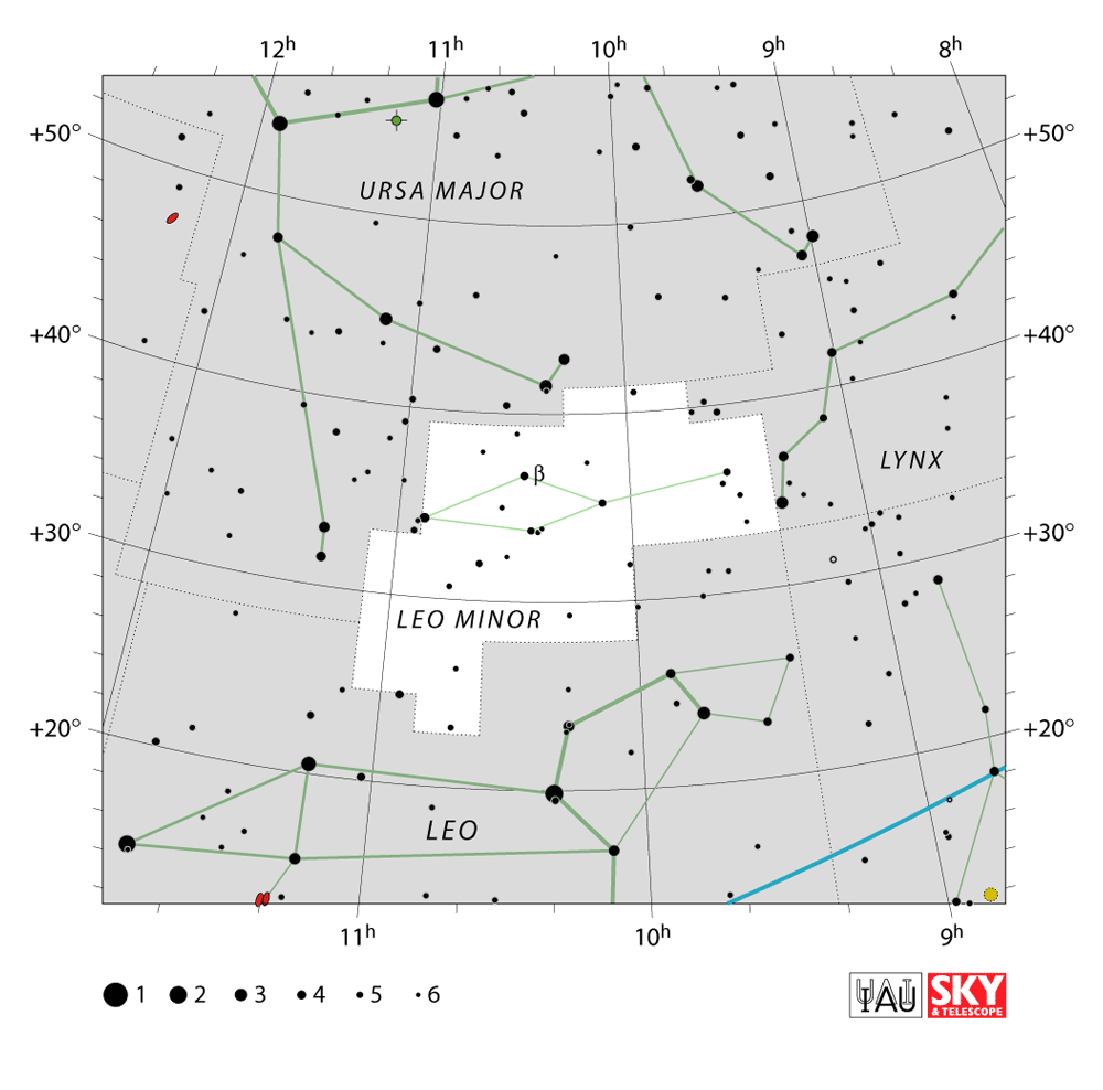 Наименьшее по площади созвездие. Созвездие Лео минор. Малый Лев Созвездие схема. Созвездие малый Лев на карте звездного неба. Малый Лев астеризм.