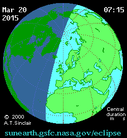 Полное солнечное затмение двадцатого марта 2015 года